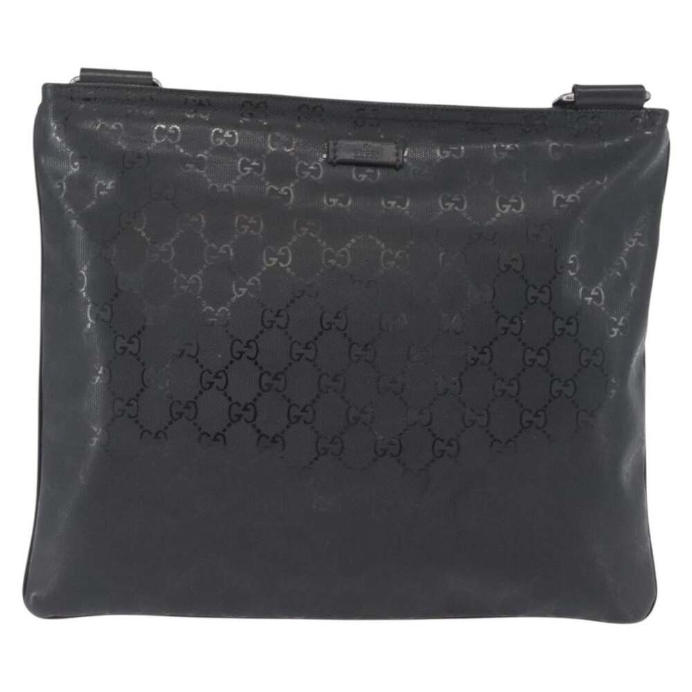 Gucci GG Imprime Coated Canvas Shoulder Bag Black